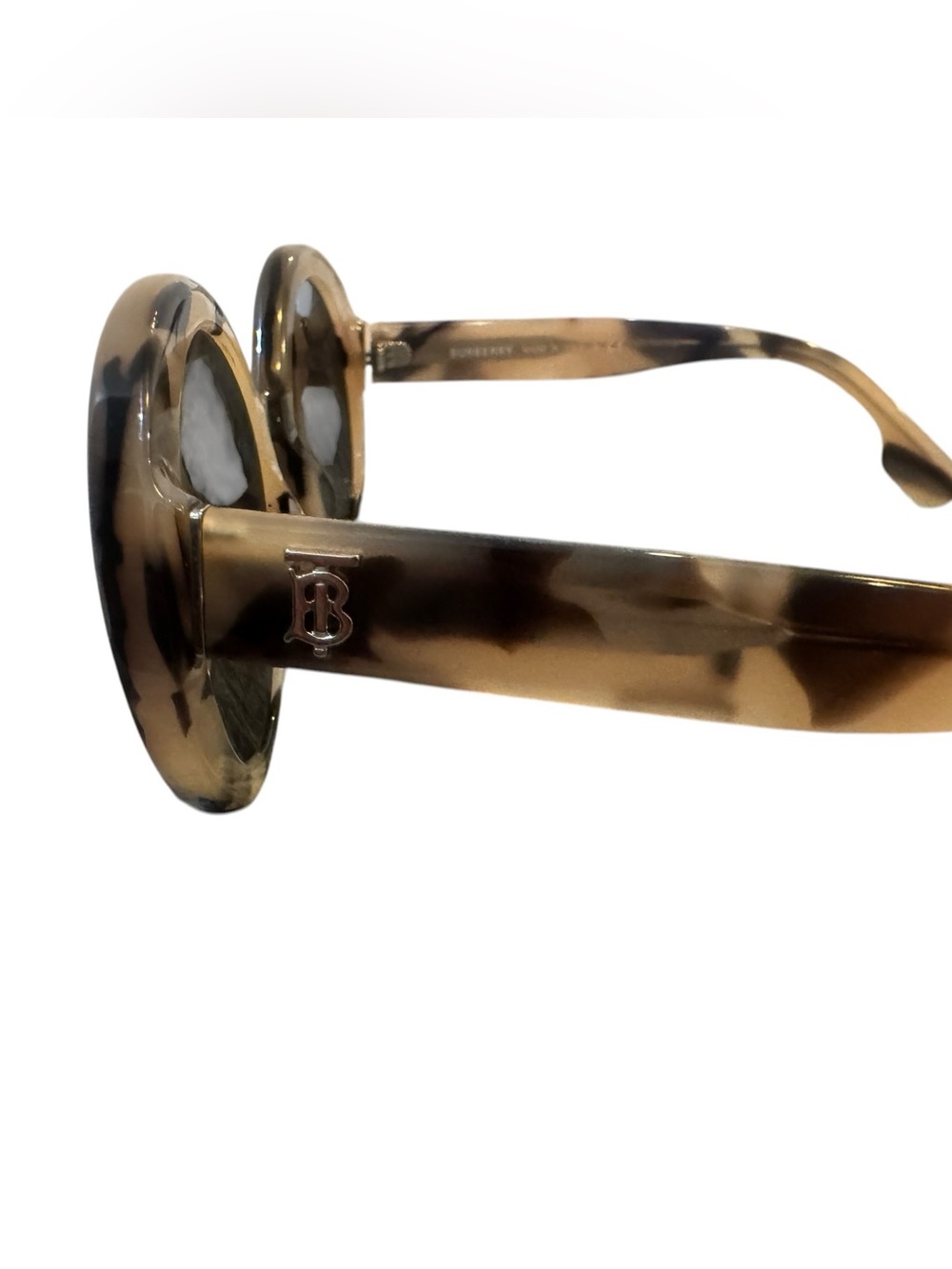 NEW IN BOX women’s BURBERRY 52mm Ella spotted horn Round Oversize Sunglasses - Picture 4 of 8